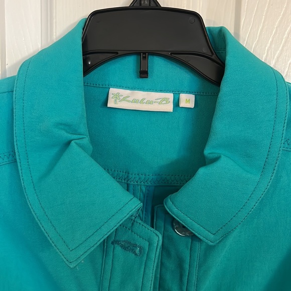 Lulu-B teal button front jacket - Picture 2 of 4